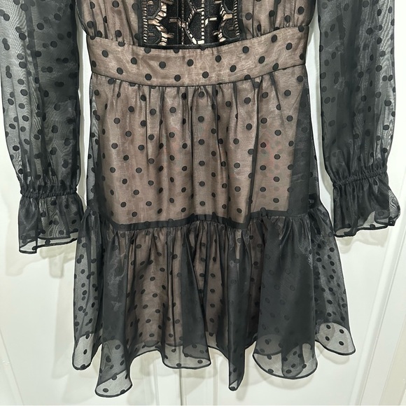 TEMPERLEY LONDON Prix Black Lace Mini Dress in black size 4 - Picture 7 of 11